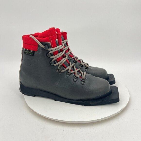 Asolo Tour Snowpine Women Size 9 Black Red Ski Lace Up Vibram Sole Asoflex Boot - Picture 4 of 16